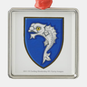 Ornement En Métal Illustration de symbole héraldique de poissons sur