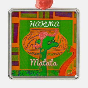 Ornement En Métal Impression de la Giraffe Hakuna