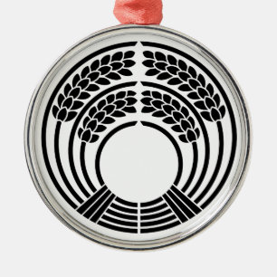 Ornement En Métal Inari étreignant le riz