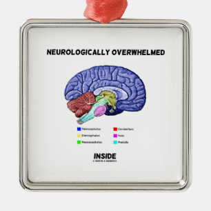 Ornement En Métal Intérieur neurologique accablé (humour de cervea