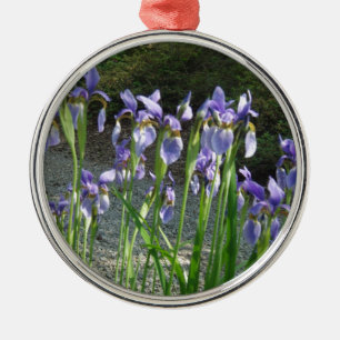 Ornement En Métal Iris bleu