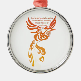 Ornement En Métal Isaiah 61 Phoenix Premium Round Ornament