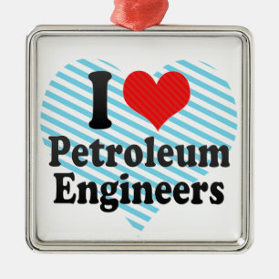 Ornement En Métal J'aime des ingénieurs de pétrole