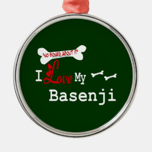Ornement En Métal J'Aime Mon Basenji