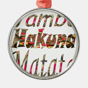 Ornement En Métal Jambo Hakuna Matata Art Vintage africain Imprimer