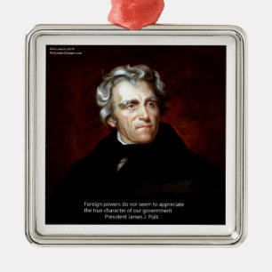 Ornement En Métal James K Polk Et Citation