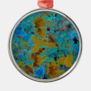 Ornement En Métal Jasper Chrysocolla Bleu Tacheté