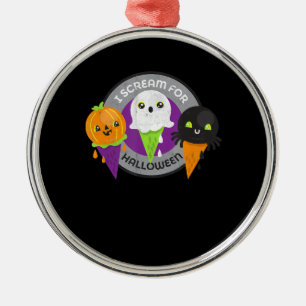 Ornement En Métal Je hurle pour le Citrouille d'Halloween Spider Gho