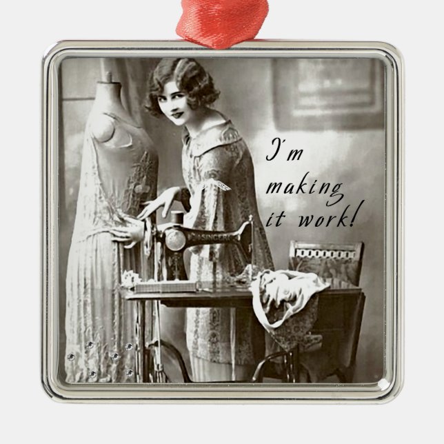 Ornement En Métal Je le fais fonctionner (Devant)