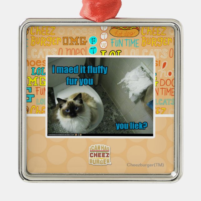 Ornement En Métal Je maed le fourrure pelucheuse vous (Devant)