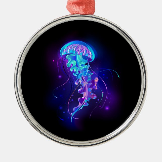 Ornement En Métal Jellyfish éclatante couleur (Devant)