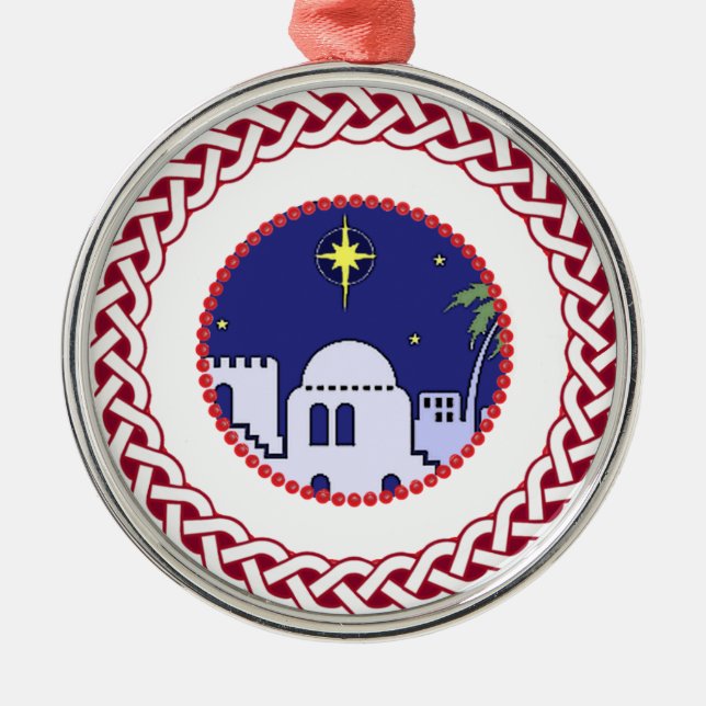 Ornement En Métal Jesse Tree Bethlehem (Devant)