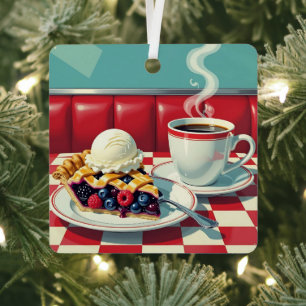 Ornement En Métal Joli Berry Pie personnalisée Noël