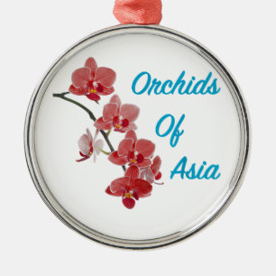 Ornement En Métal Jour de Spa Orchidées d'Asie