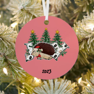 Ornement En Métal Joy Hedgehog Noël