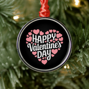 Ornement En Métal Joyeuse Saint Valentin drôle cœur d'amour de la Sa