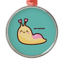 Joyeux mignon Slug Texte personnalisé