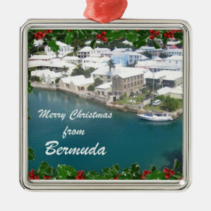 Ornement En Métal Joyeux Noël des Bermudes