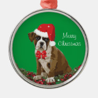 Joyeux Noël mignon boîte Chien Xmas Noël Chapeau