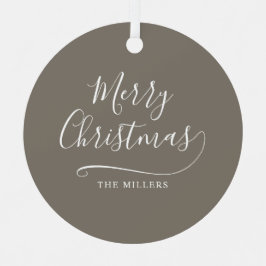 Ornement En Métal Joyeux Noël Simple Script