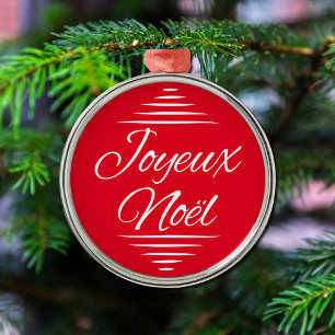 Ornement En Métal Joyeux Noel - Vœux de Noël français