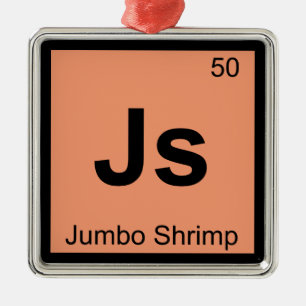 Ornement En Métal Js - Crevettes Géantes Chimie Symbole du tableau p