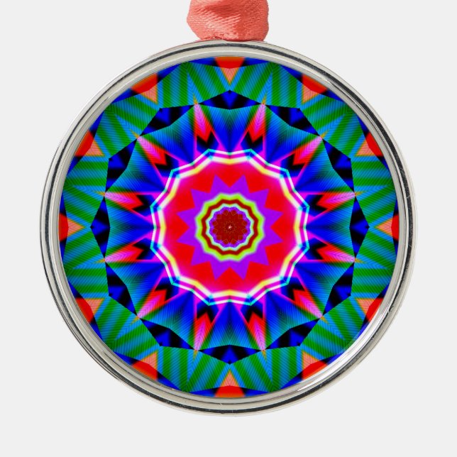 Ornement En Métal Kaleidoscope fractal 05 (Devant)