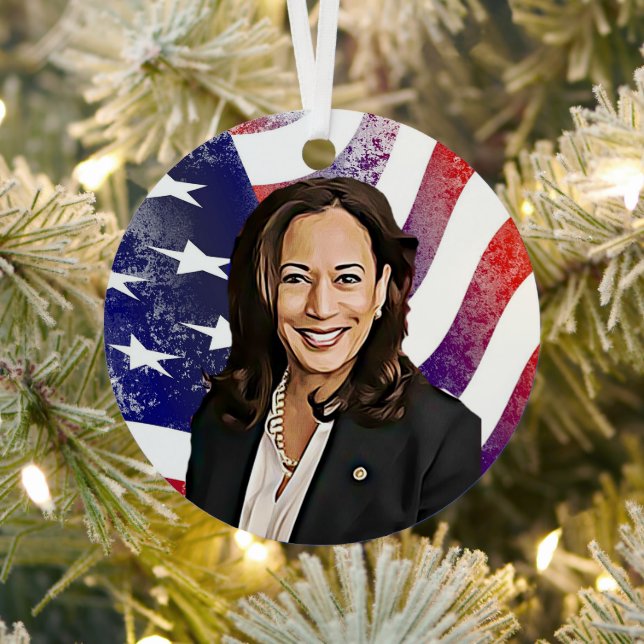 Ornement En Métal Kamala Harris pour le président 2024 (Insitu)