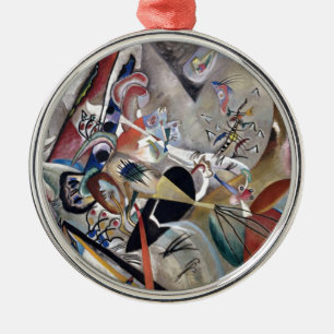 Ornement En Métal Kandinsky En Gris Oeuvre Abstraite
