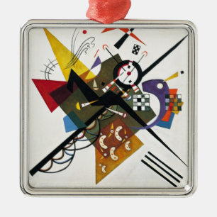 Ornement En Métal Kandinsky Sur Blanc Deux Peintures Abstraites