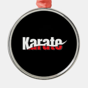 Ornement En Métal Karate Arts Martiaux Swish Abstrait