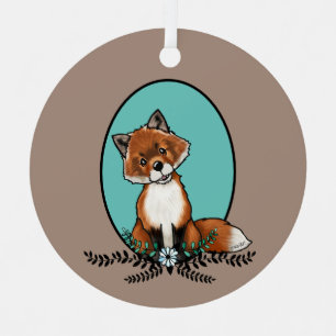 Ornement En Métal KiniArt Sweet Fox
