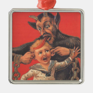 Ornement En Métal Krampus Punir Petite Oreille Garçon