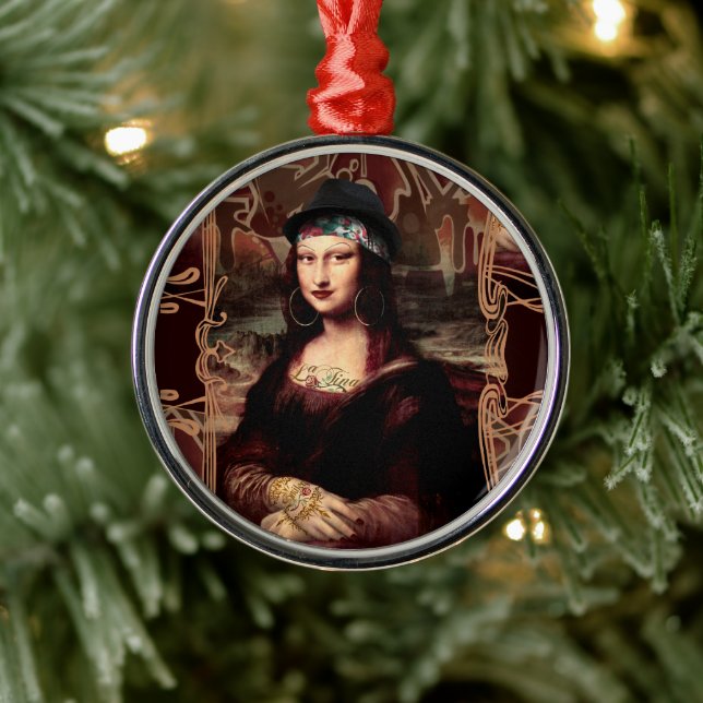 Ornement En Métal La Chola Mona Lisa Mexicaine (Arbre)
