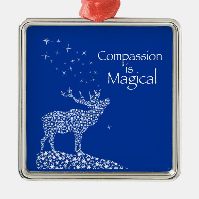 Ornement En Métal La compassion est magique (Devant)