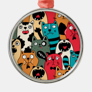 Ornement En Métal La Crowd of cats