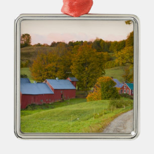 Ornement En Métal La ferme Jenne à Woodstock, Vermont. Automne.