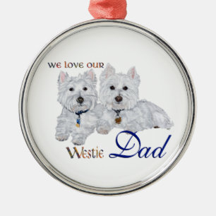 Ornement En Métal La fête des pères Westie