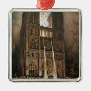 Ornement En Métal La foule assiégeant Notre-Dame