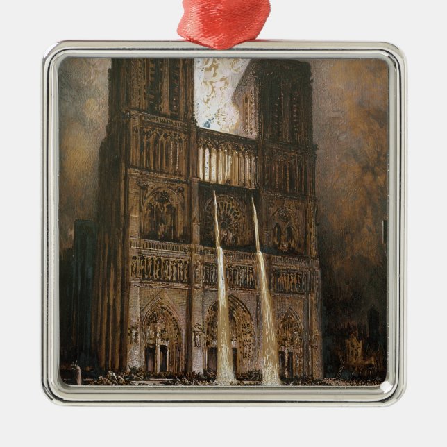 Ornement En Métal La foule assiégeant Notre-Dame (Devant)