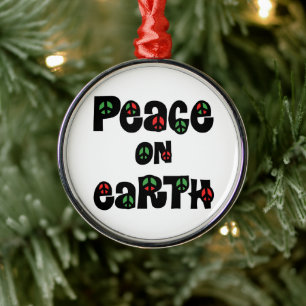 Ornement En Métal La Paix sur Terre Noël