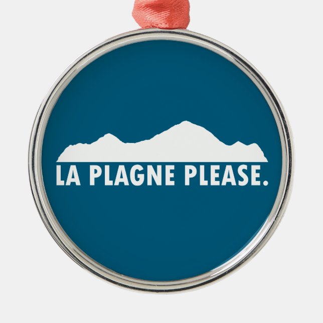 Ornement En Métal La Plagne France Please (Devant)