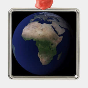 Ornement En Métal La pleine terre montrant l'Afrique, l'Europe, et