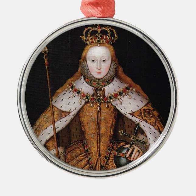 Ornement En Métal La Reine Elizabeth I (Devant)