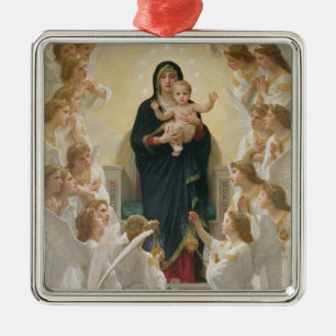 Ornement En Métal La Vierge avec Angels, 1900