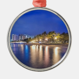 Ornement En Métal La ville de Waikiki à l'aube