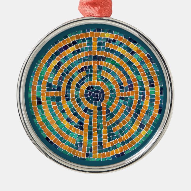 Ornement En Métal LABYRINTH II Premium Round Orament (Devant)