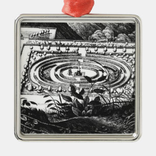 Ornement En Métal Labyrinthe à Heidelberg, Hortus Palatinus (engravi