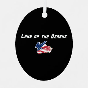 Ornement En Métal Lac des Ozarks Missouri Aigle Patriotique