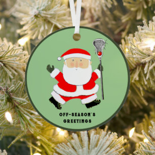 Ornement En Métal Lacrosse Noël Objet de collection